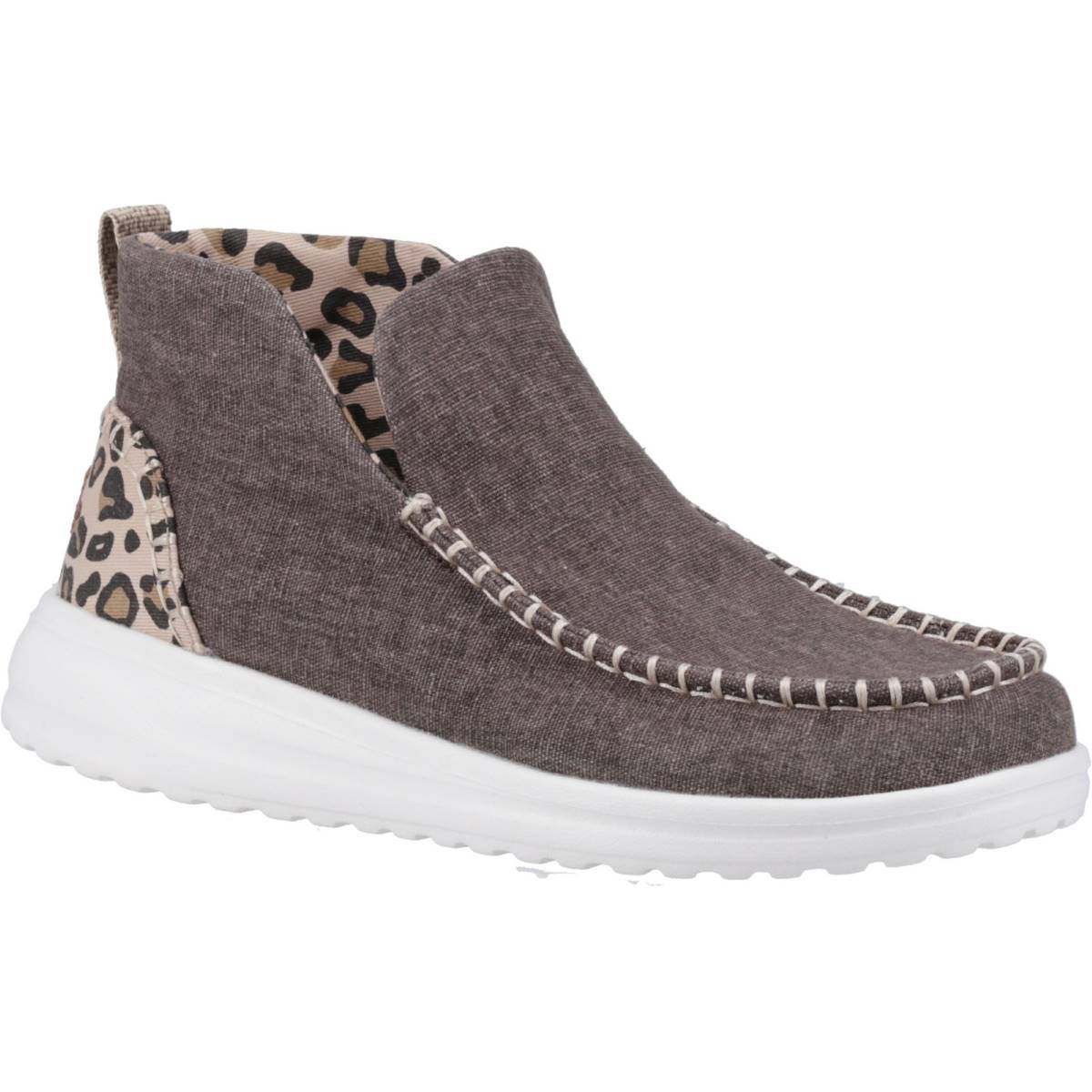 Hey Dude Denny Leopard print Womens ankle boots 40209-90L in a Plain Textile in Size 8